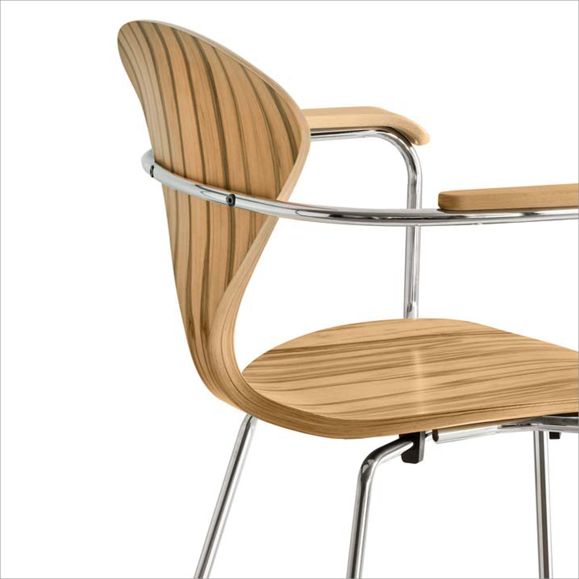 Metal store chair arms