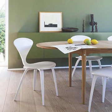 Nicer Furniture Cherner Side Chair Walnut Finish Dining Chair Wood Base