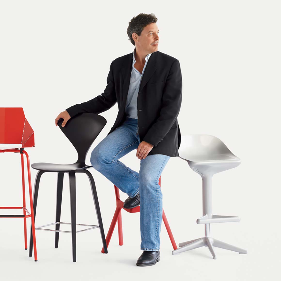 Wood Base Stool - no upholstery pads – Cherner Chair Company